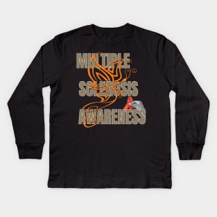 Multiple Sclerosis Awareness Kids Long Sleeve T-Shirt